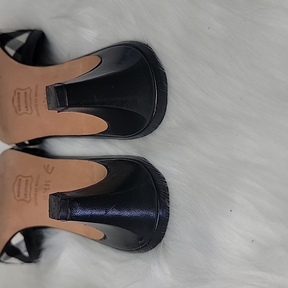 TALBOTS Black Cream Gingham Checkered Preppy Cottage Bow Kitten Heel Mules 9.5 - Picture 7 of 13